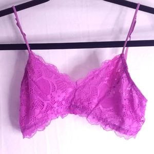 Womens S/M - M/L Anemone Floral Lace Bra